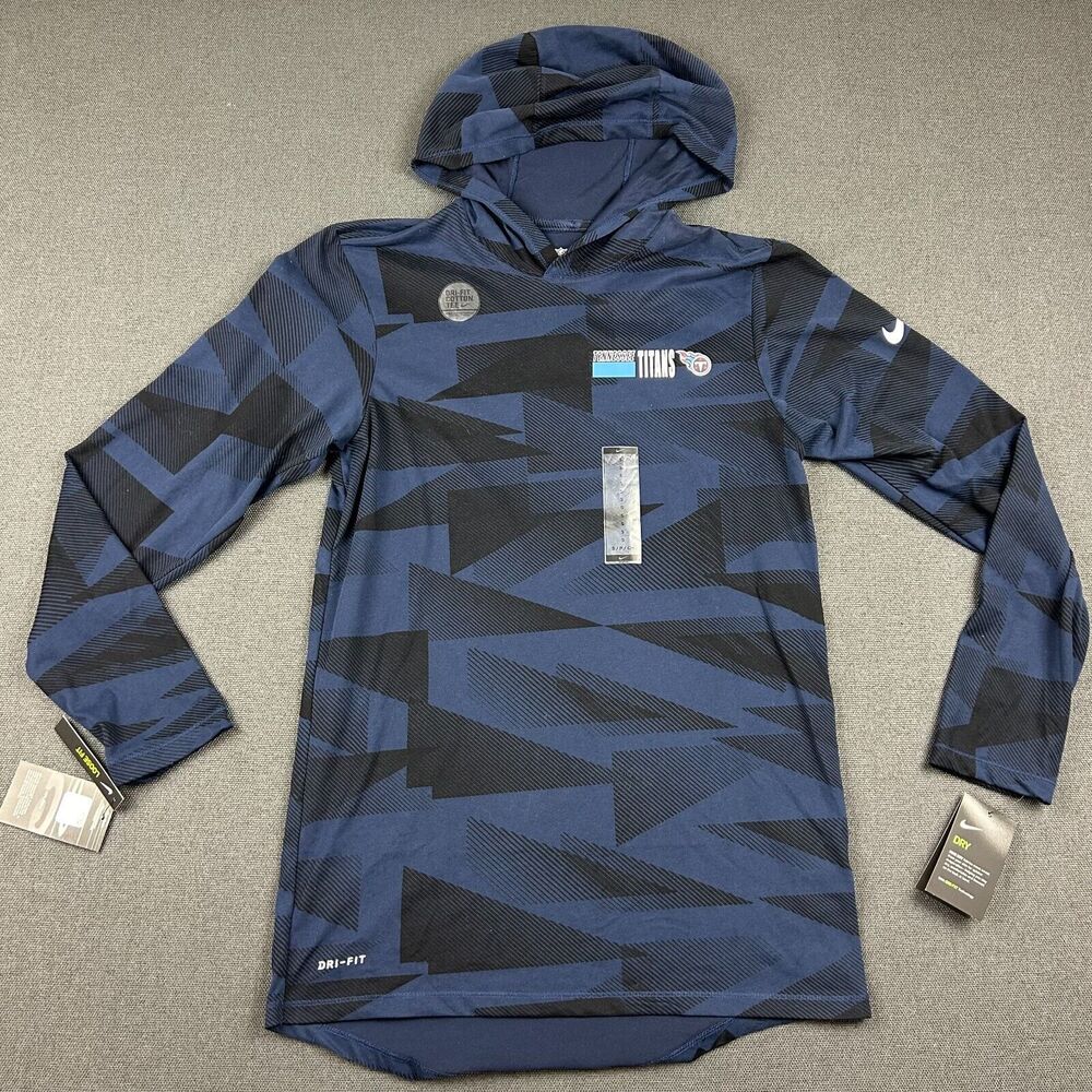 Nike Tennessee‎ Titans Shirt Mens Size Small Geometric Hoodie NFL On Field NWT